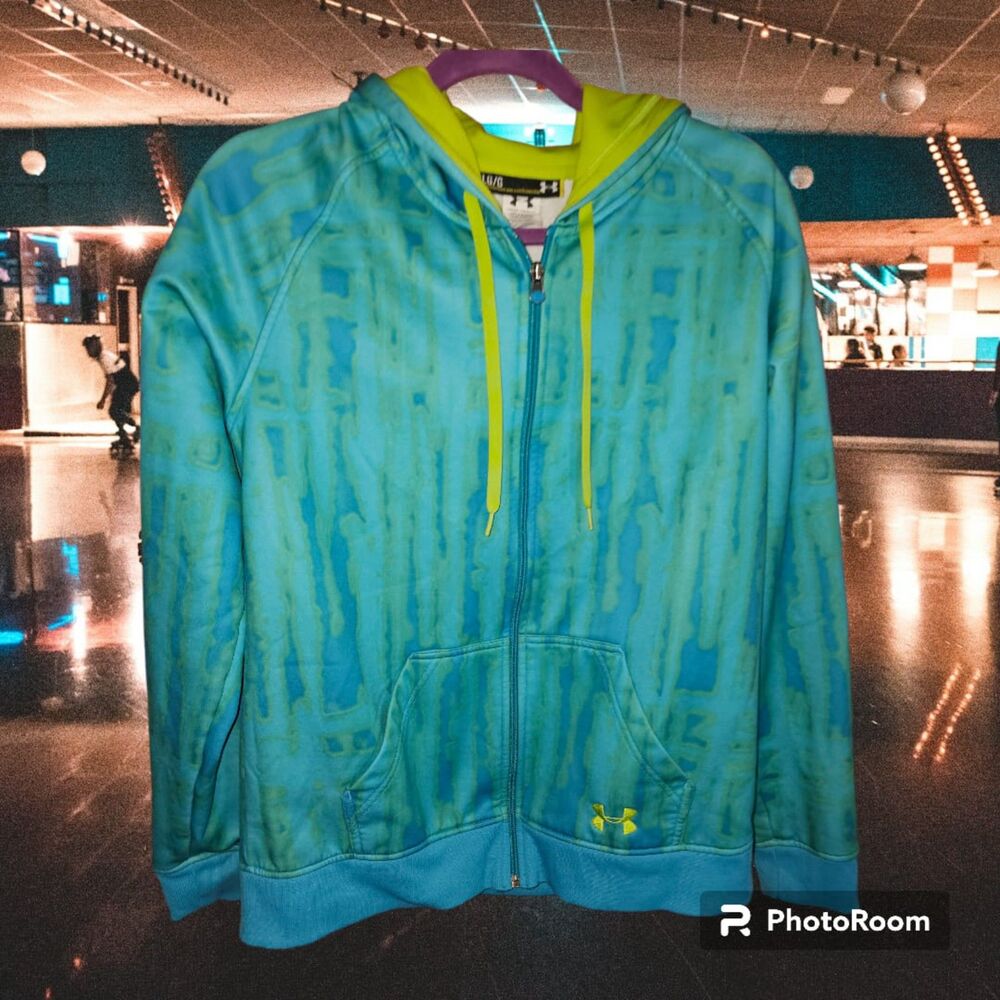 Under‎ Armour Zip Up Hoodie Semi Fitted Size L (V46)